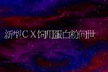 新型ＣＸ饲用蛋白粉问世