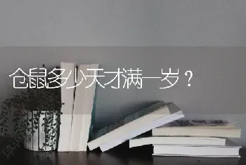 仓鼠多少天才满一岁？