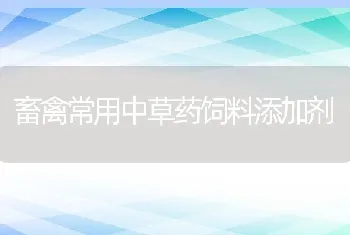 畜禽常用中草药饲料添加剂