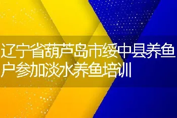 辽宁省葫芦岛市绥中县养鱼户参加淡水养鱼培训