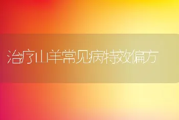 治疗山羊常见病特效偏方