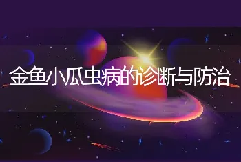 金鱼小瓜虫病的诊断与防治