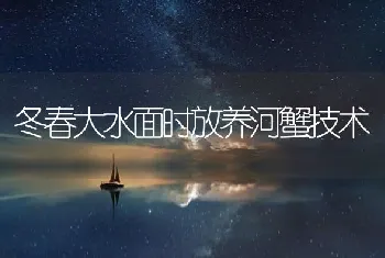 冬春大水面时放养河蟹技术