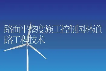 路面平整度施工控制园林道路工程技术