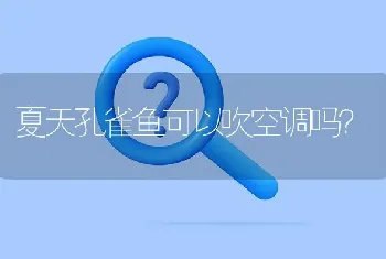 夏天孔雀鱼可以吹空调吗？