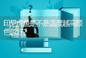 印尼虎鱼是不是温度越高颜色越好？