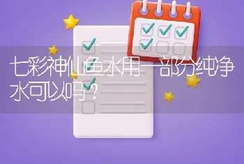 七彩神仙鱼水用一部分纯净水可以吗？