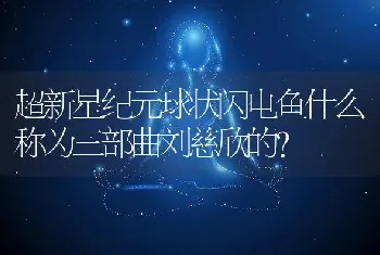 超新星纪元球状闪电鱼什么称为三部曲刘慈欣的？