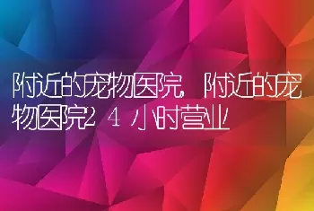 附近的宠物医院，附近的宠物医院24小时营业