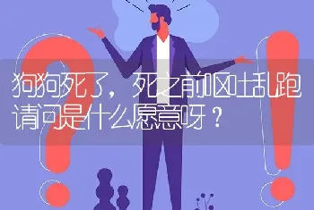 狗狗死了，死之前呕吐乱跑请问是什么愿意呀？