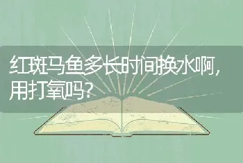 红斑马鱼多长时间换水啊，用打氧吗？