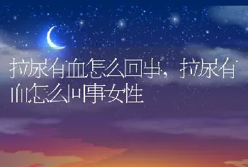 拉尿有血怎么回事，拉尿有血怎么回事女性