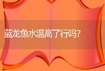 蓝龙鱼水温高了行吗？