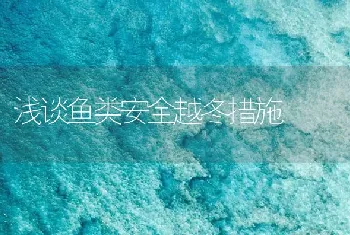 浅谈鱼类安全越冬措施