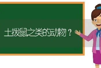 土拨鼠之类的动物？