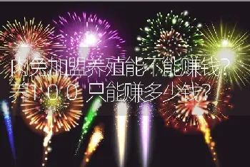 肉兔加盟养殖能不能赚钱？养100只能赚多少钱？