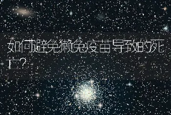 如何避免獭兔疫苗导致的死亡？