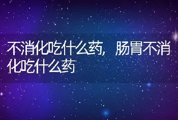 不消化吃什么药，肠胃不消化吃什么药