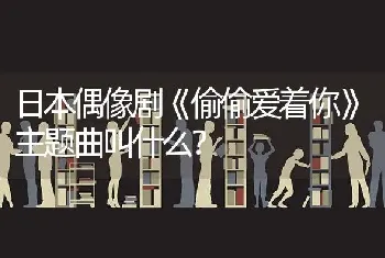 日本偶像剧《偷偷爱着你》主题曲叫什么？