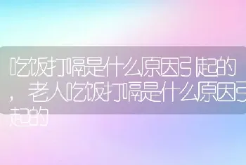 吃饭打嗝是什么原因引起的，老人吃饭打嗝是什么原因引起的