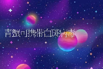 青蟹可携带白斑病毒