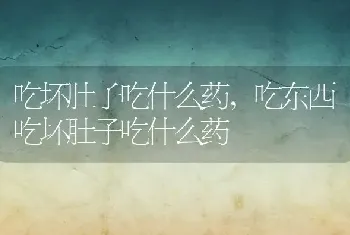 吃坏肚子吃什么药，吃东西吃坏肚子吃什么药