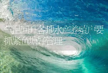 气温回升各地水产养殖户要抓紧鱼塘好管理