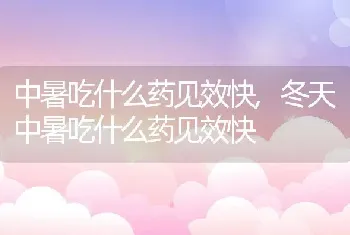 中暑吃什么药见效快，冬天中暑吃什么药见效快