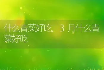 什么青菜好吃，3月什么青菜好吃