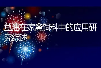 鱼油在家禽饲料中的应用研究综述