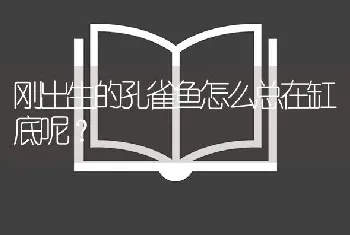 刚出生的孔雀鱼怎么总在缸底呢？