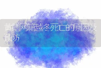 黄鳝网箱越冬死亡的原因及预防