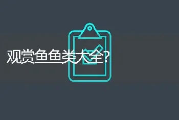 观赏鱼鱼类大全？