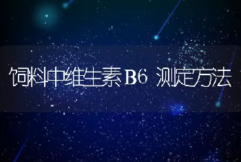 饲料中维生素Ｂ6测定方法