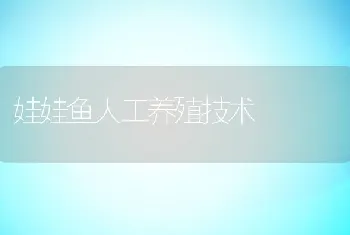 娃娃鱼人工养殖技术