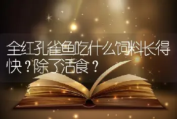 全红孔雀鱼吃什么饲料长得快？除了活食？