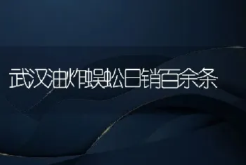 武汉油炸蜈蚣日销百余条