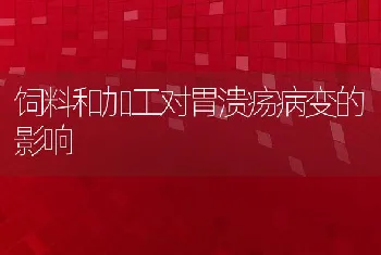 饲料和加工对胃溃疡病变的影响