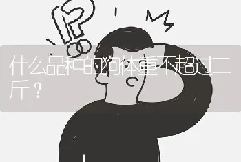 什么品种的狗体重不超过二斤？