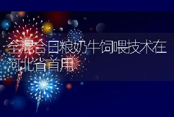 全混合日粮奶牛饲喂技术在河北省首用