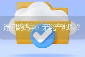 迷你鹦鹉鱼近亲能产卵吗？